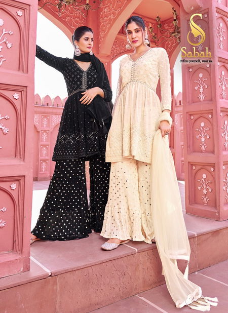 Sabah Georgette Plazzo Readymade Suit Wholesale Online Catalog